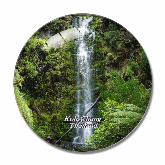 Thailand Klong Plu Waterfall Koh Chang 3D Fridge Magnet Crystal Glass