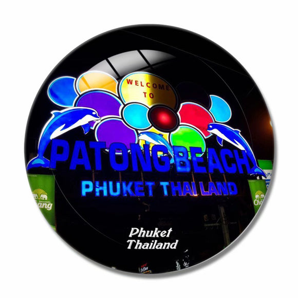 Thailand Bangla Road Patong Phuket 3D Fridge Magnet Crystal Glass