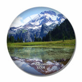 USA America Crystal Mountain Ski Resort Tacoma 3D Fridge Magnet Crystal Glass