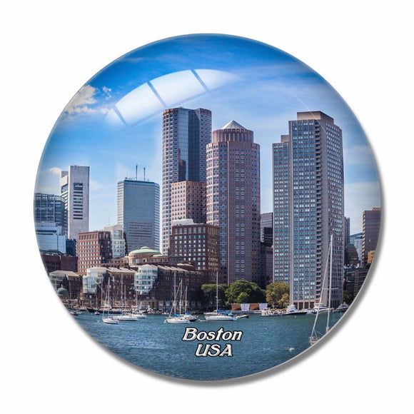 America USA Boston 3D Fridge Magnet Crystal Glass