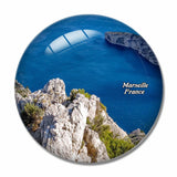 France Calanque Marseille 3D Fridge Magnet Crystal Glass