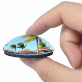 Mexico Akumal Beach 3D Fridge Magnet Crystal Glass