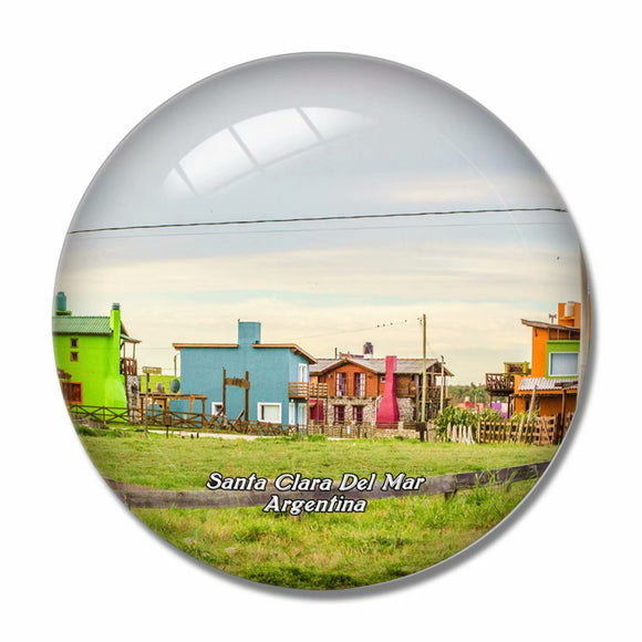 Santa Clara Del Mar Houses Argentina 3D Fridge Magnet Crystal Glass