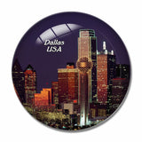 USA America Dallas 3D Fridge Magnet Crystal Glass