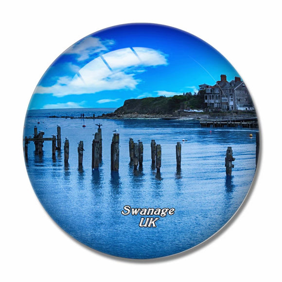 UK England Swanage 3D Fridge Magnet Crystal Glass