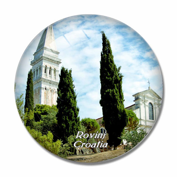 Croatia Saint Euphemia Cathedral Rovinj 3D Fridge Magnet Crystal Glass