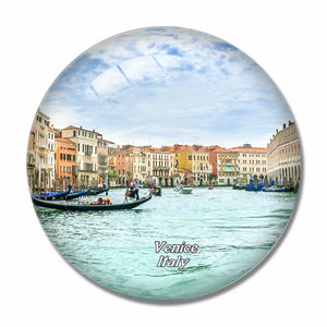 Italy Canal Grande Venice 3D Fridge Magnet Crystal Glass