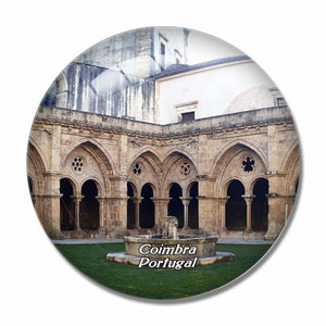 Portugal Old Cathedral of Coimbra 3D Fridge Magnet Crystal Glass