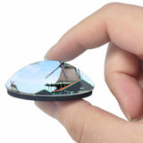 Holland Windmill De Adriaan Haarlem 3D Fridge Magnet Crystal Glass