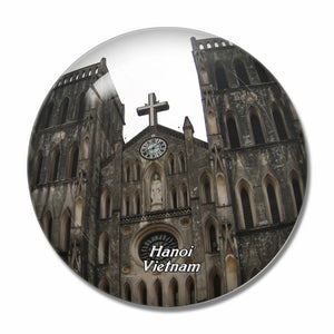 Vietnam Saint Joseph Cathedral Hanoi 3D Fridge Magnet Crystal Glass