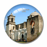 USA America San Antonio Missions Park 3D Fridge Magnet Crystal Glass
