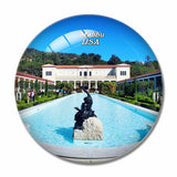 USA America Malibu Getty Villa 3D Fridge Magnet Crystal Glass