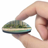 America USA Lagoon Oahu Hawaii 3D Fridge Magnet Crystal Glass