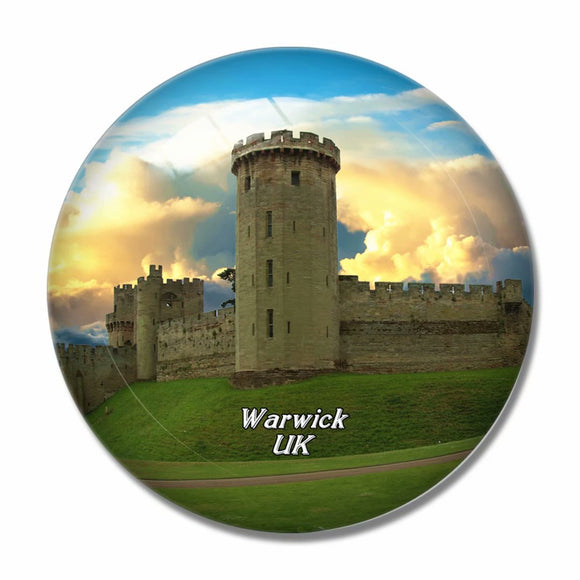 UK England Warwick Castle 3D Fridge Magnet Crystal Glass