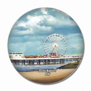 UK England Blackpool Pleasure Beach 3D Fridge Magnet Crystal Glass