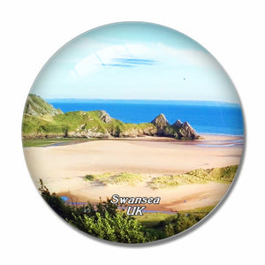 UK England Gower Peninsula Swansea 3D Fridge Magnet Crystal Glass