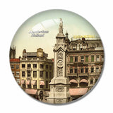 Holland Dam Square Amsterdam 3D Fridge Magnet Crystal Glass