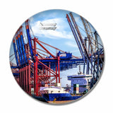 Germany Port of Hamburg Hamburg 3D Fridge Magnet Crystal Glass