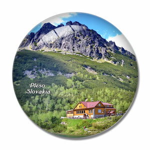 Slovakia Pleso Mountains 3D Fridge Magnet Crystal Glass