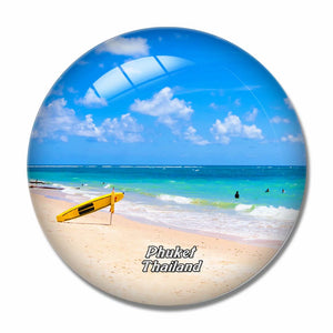 Thailand Patong Beach Kathu Phuket 3D Fridge Magnet Crystal Glass