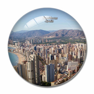 Spain Benidorm 3D Fridge Magnet Crystal Glass