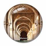 Morocco Mosque Gallery 3D Fridge Magnet Crystal Glass