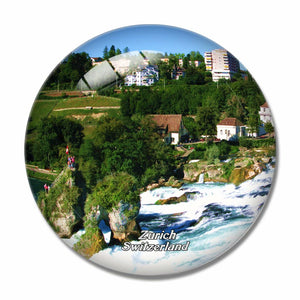 Switzerland Rhine Falls Zurich 3D Fridge Magnet Crystal Glass