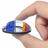 Switzerland National Boundaries Basel 3D Fridge Magnet Crystal Glass