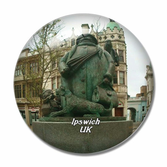 UK England The Major Statue at Major's Corner Ipswich 3D Fridge Magnet Crystal Glass