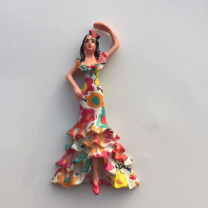 Flamenco Dancer Spain Barcelona Fridge Magnet 3D Resin