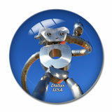USA America Robot Dallas 3D Fridge Magnet Crystal Glass