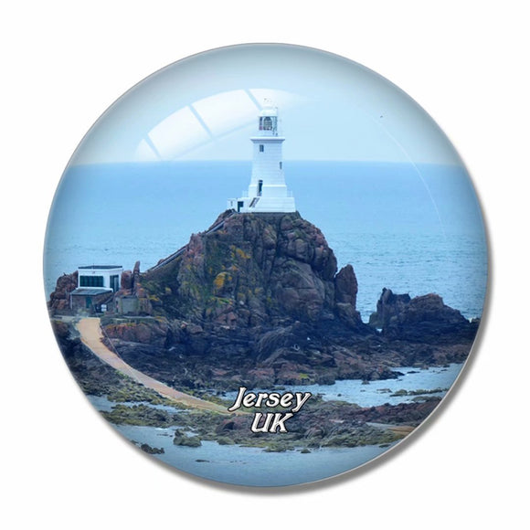 UK England Corbiere Lighthouse Jersey 3D Fridge Magnet Crystal Glass