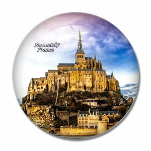 France Mont St Michel Normandy 3D Fridge Magnet Crystal Glass