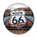 Pontiac Route 66 Illinois USA 3D Fridge Magnet Crystal Glass