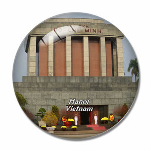 Vietnam Ho Chi Minh Mausoleum Hanoi 3D Fridge Magnet Crystal Glass