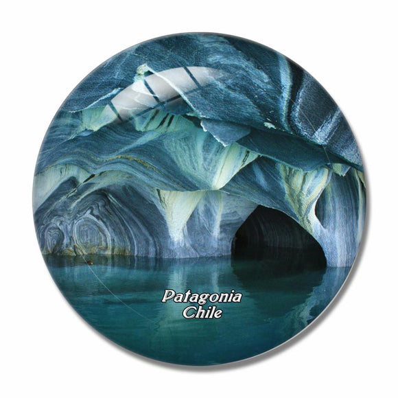 Marble Caverns El lago Carrera General Lakes Patagonia Chile 3D Fridge Magnet Crystal Glass