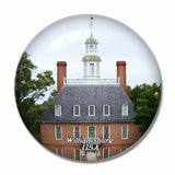 USA America Colonial Williamsburg 3D Fridge Magnet Crystal Glass
