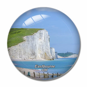 UK England Birling Gap and the Seven Sisters Eastbourne 3D Fridge Magnet Crystal Glass