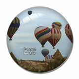 Turkey Fairy Chimneys Hot Air Balloon Goreme 3D Fridge Magnet Crystal Glass