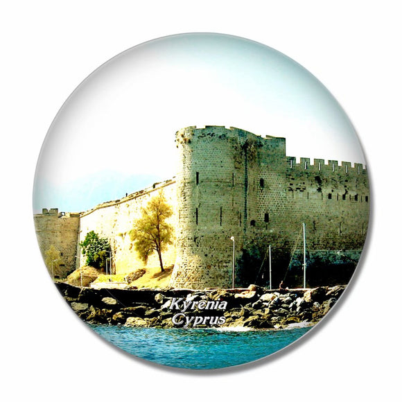 Kyrenia Castle Cyprus 3D Fridge Magnet Crystal Glass