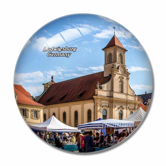 Germany Ludwigsburg 3D Fridge Magnet Crystal Glass