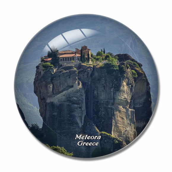 Monastery Meteora Greece 3D Fridge Magnet Crystal Glass