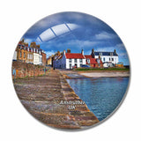UK England Anstruther Cellardyke Harbour 3D Fridge Magnet Crystal Glass