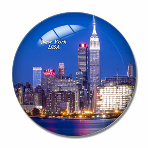 America USA Skyline New York 3D Fridge Magnet Crystal Glass