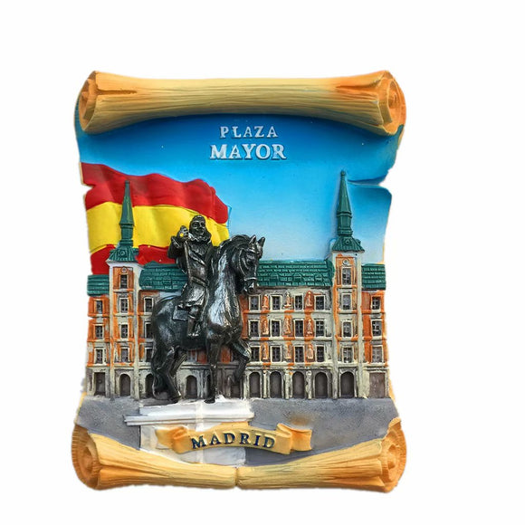 Mayor Plaza Madrid Spain Fridge Magnet 3D Resin