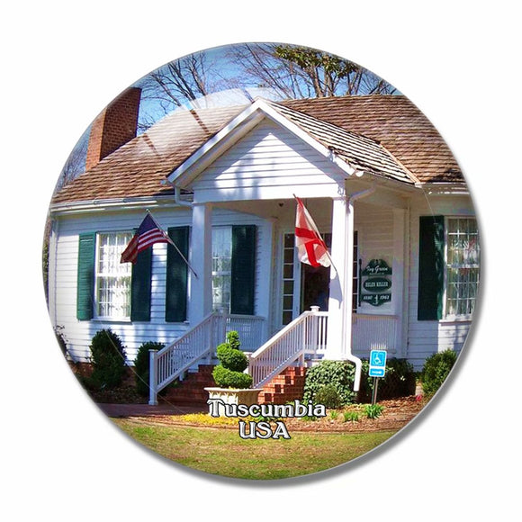 USA America Alabama Tuscumbia Ivy Green 3D Fridge Magnet Crystal Glass