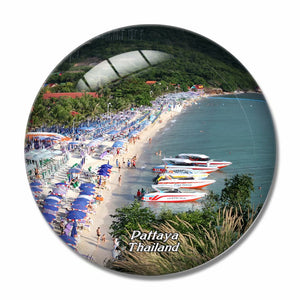 Thailand Beach Pattaya 3D Fridge Magnet Crystal Glass