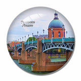 France Garonne River Toulouse 3D Fridge Magnet Crystal Glass