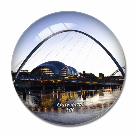 UK England Gateshead Millenium Bridge 3D Fridge Magnet Crystal Glass