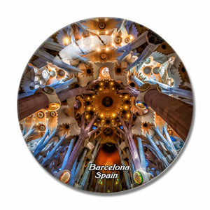 Spain Sagrada Familia Barcelona 3D Fridge Magnet Crystal Glass